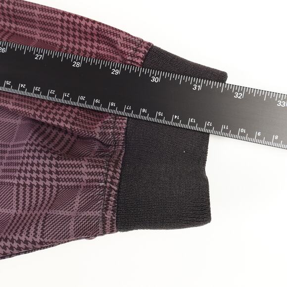 Munsingwear Penguin Grand Slam Mens XL Pullover V-Neck Golf Jacket Purple Check - Picture 5 of 11